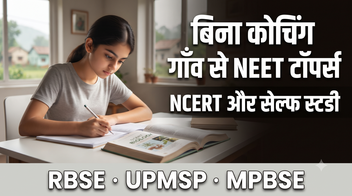 बिना कोचिंग गाँव और छोटे शहर से NEET कैसे टॉप करें