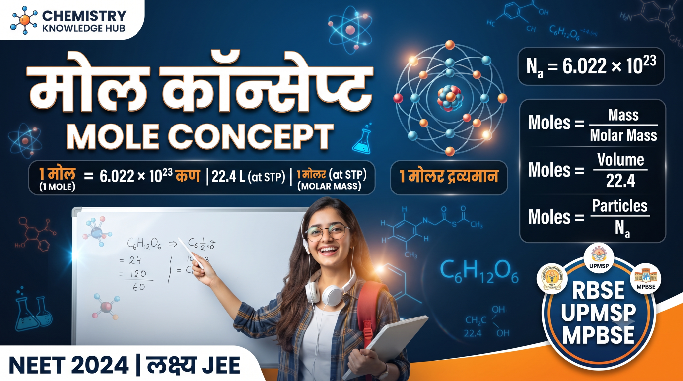 NEET में रसायन की बुनियादी बातें — मोल कॉन्सेप्ट और स्टॉइकियोमेट्री
