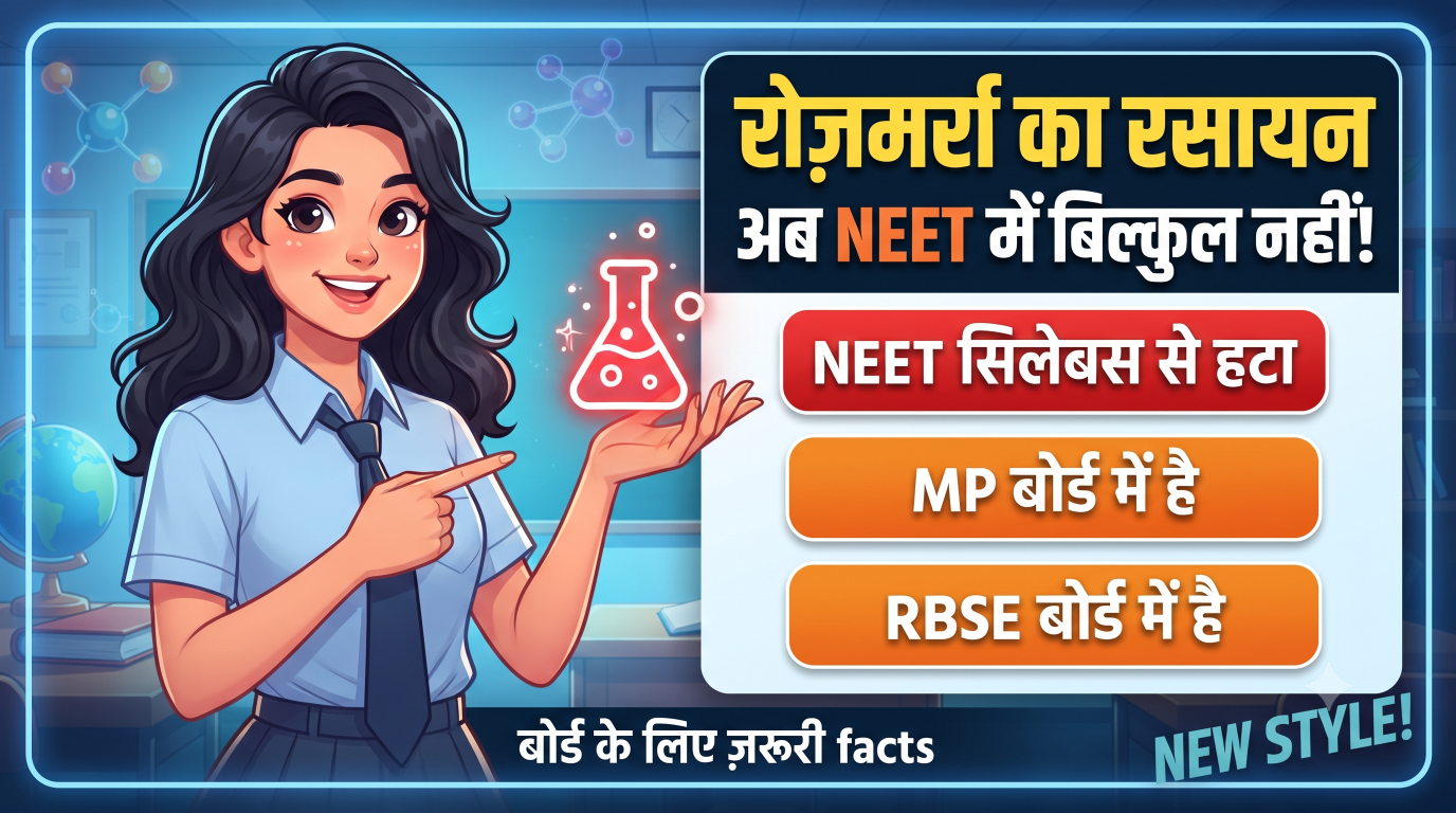 NEET सिलेबस में रोज़मर्रा का रसायन की सच्चाई : दवाइयाँ और डिटर्जेंट