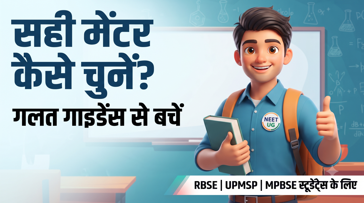 NEET के लिए सही मेंटर या टीचर कैसे चुनें : गलत गाइडेंस से कैसे बचें