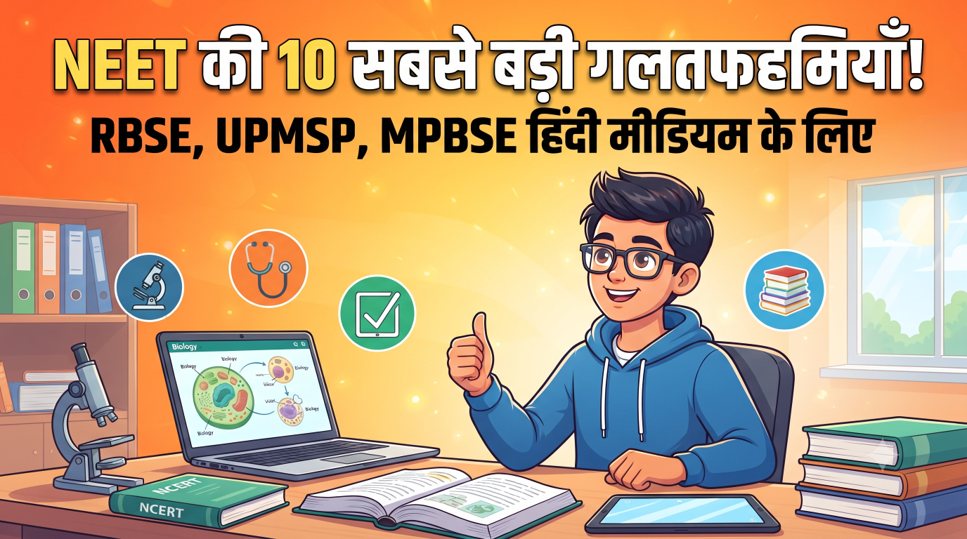 NEET की सबसे बड़ी 10 गलतफहमियाँ जो हर साल स्टूडेंट को नुकसान पहुँचाती हैं