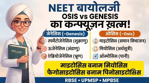 NEET बायोलॉजी के सारे -osis और -genesis शब्दों की कन्फ्यूज़न दूर करने वाली ग्लॉसरी