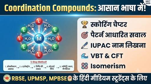 NEET Chemistry में Coordination Compounds : पैटर्न पहचानकर आसान बनाइए