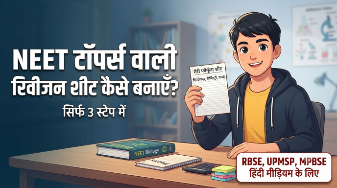 NEET के लिए फॉर्मूला रिवीजन शीट कैसे बनाएँ जो बार बार काम आए