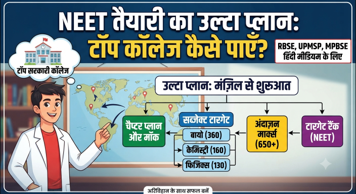 NEET में टारगेट रैंक तय करें और तैयारी उल्टा प्लान करें