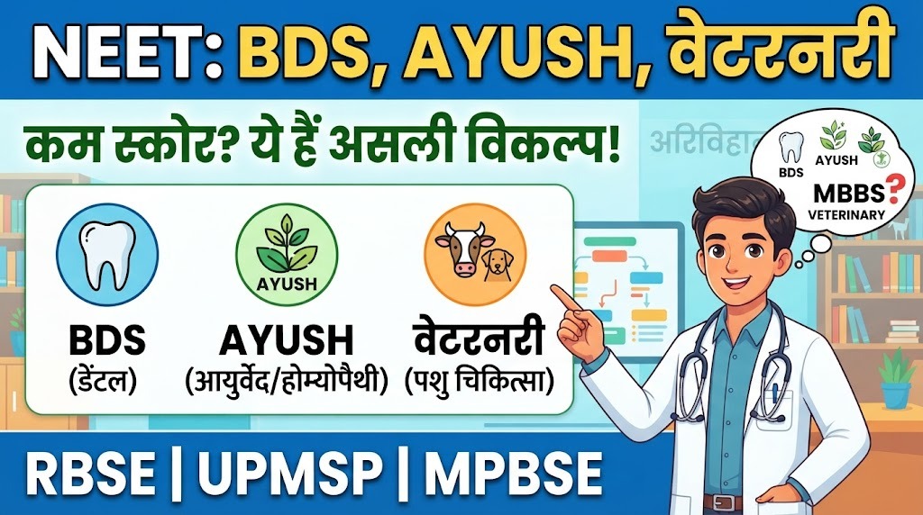 NEET में AYUSH, BDS और वेटरनरी कटऑफ : किसके लिए कितना स्कोर चाहिए