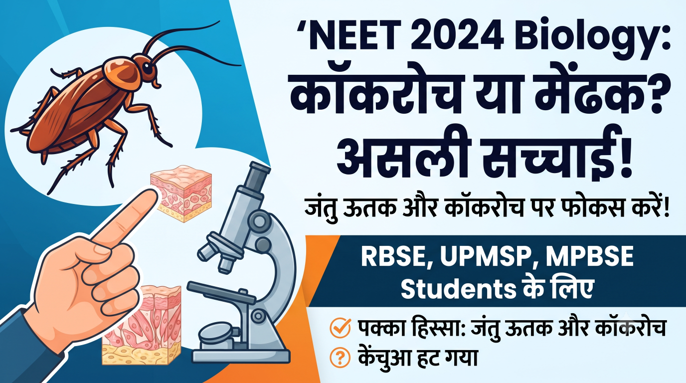 NEET में प्राणियों का संरचनात्मक संगठन : कॉकरोच, मेंढक और केंचुए की सच्चाई