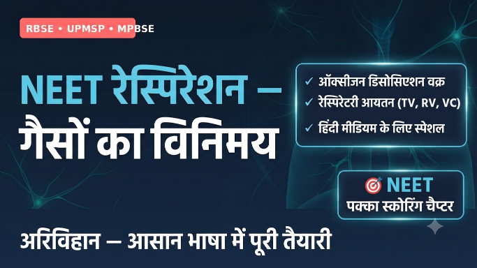 NEET में रेस्पिरेशन और गैसों का विनिमय : डिसोसिएशन कर्व और विकार पूरी जानकारी